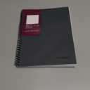 Cambridge Limited Business Notebook, Legal Ruled Paper, 6-3/4" x 9-1/2", 80 Sheets, Flexible Soft Touch Cover, Wirebound, Gray (06672)