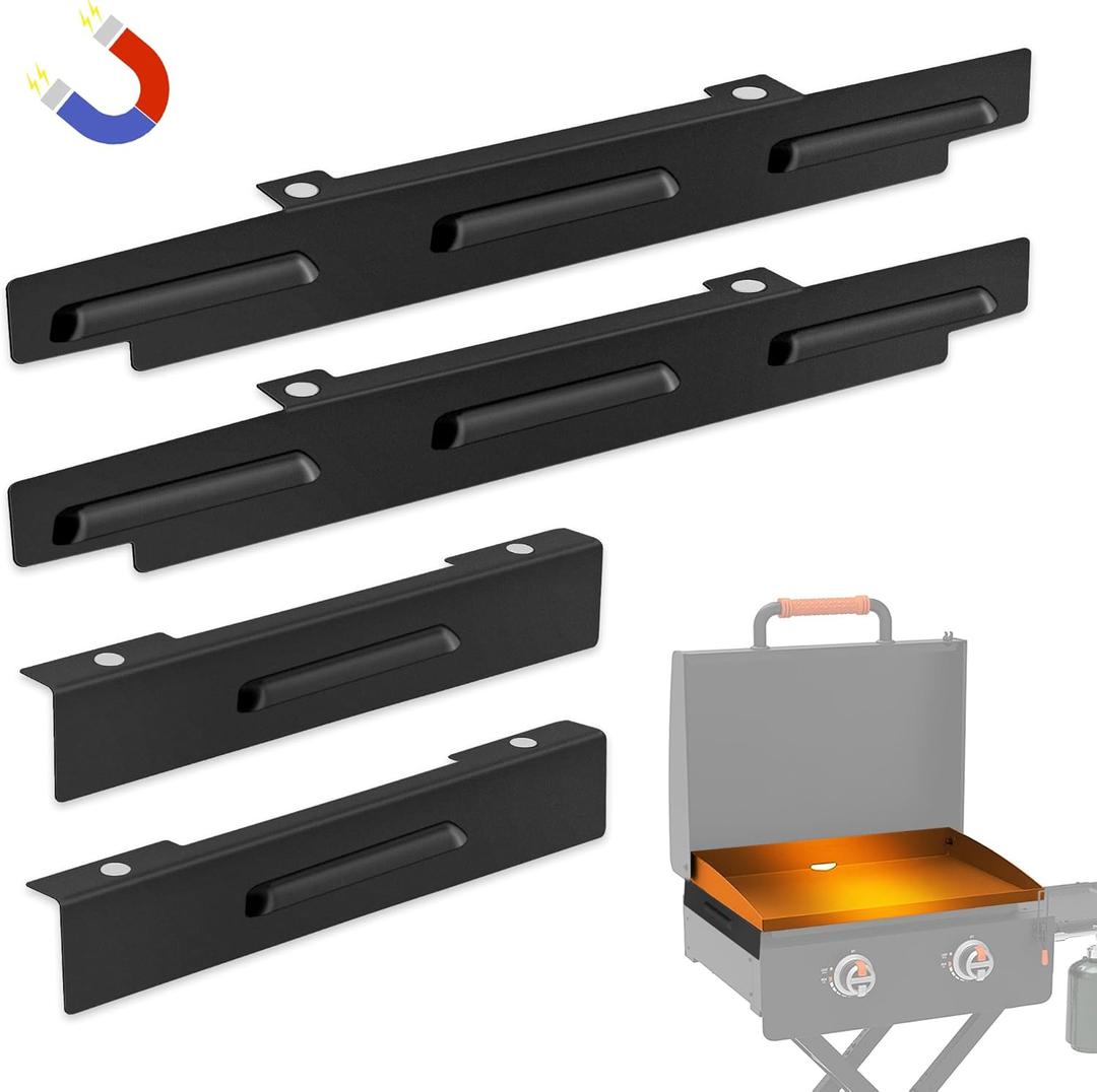 Wind Guards for Blackstone 22 Inch Griddle, Magnetic Stainless Steel Wind Screen for Blackstone Grill, Griddle Accessories for Blackstone 22" Protect Flame Hold Heat (22inch-Black)