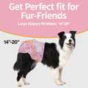 Pet Soft Dog Diapers Female, Disposable Female Dog Diaper, Doggie Diapers for Cat Puppy with Adjustable Foam Tail Hole(Pink,36L)