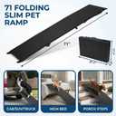 Dog Ramp for Car 71" X 17.6" Extra Long Folding Aluminum Pet Ramp for Large Dogs up to 250 LBS, Portable Waterproof Dog Ramps for SUV Truck Cars
