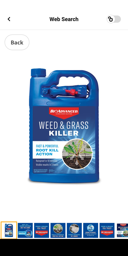 BioAdvanced Weed & Grass Killer Spray, 128 Fl Oz (Pack of 1) - White