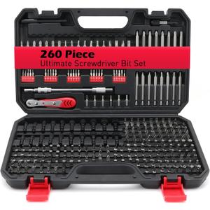 260-Piece Ultimate Precision Screwdriver Bit Set, Premium Security Bit Set Includes Magnetic Security Bits, Nut Driver, Ratchet Wrench and Bits Holder