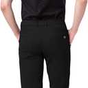 Plaid&Plain Men's Skinny Stretchy Khaki Pants Colored Pants Slim Fit Slacks Tapered Trousers, Size 32W x 30L (Black)