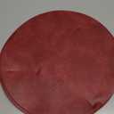 ADRIMER Placemats, Heat Resistant Round Placemats Set of 4 Washable, Waterproof Table Mats, Wipeable Faux Leather Place Mats for Kitchen, Dining Room, Wine Red