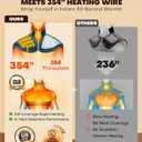 Graphene-Infused Instant Heating Pad with 3M Thinsulate, Ergonomic Weighted Heating Pad for Neck and Shoulders and Back, Heated Neck Wrap w/ 6 Heat Options 4 Auto Timer, Christmas Gifts for Women Men (22''x18'' Blue)