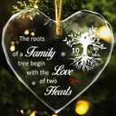 The Roots of a Family Tree Begin with The Love 0rnament,Ten Years of Marriage Anniversary Crystal Hanging Ornament,10th Wedding for Couple,10th for Wife Husband