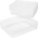 Storex Letter Size Flat Storage Tray – Organizer Bin for Classroom, Office and Home, Clear, 5-Pack (62531A05C), 10 x 13 x 3 Inches