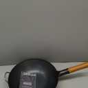 YOSUKATA 13.5" Carbon Steel Wok Pan  Pre-Seasoned Flat Bottom Pow Wok for Stir Fry, BBQ, Grill & Camping  Traditional Japanese Chinese Cookware  Compatible with Induction, Electric, Gas, Open Fire (34cm)