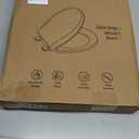 Toilet Seat Round Soft Close16.5'', Toilet Lid Slow Close Quiet No Slam, Easy Installation & ReleaseSafe PP Material Easy Clean, Comfortable Ergonomic Design, 2 Years Support, White Plastic