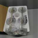 4-Light Bathroom Light Fixtures, Brushed Brass Modern Vanity Lights with Cyan Glass Shades, Bathroom Wall Lamp for Mirror Kitchen Living Room