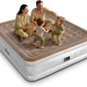 iDOO King Size Air Mattress with Built in Pump, 20 Raised Inflatable Mattress for Home Camping and Guest, Upgraded Blow Up Mattress, Durable Wave Beam Strong Support, Air Bed 80x76x20in(King)