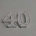 4FT Marquee Numbers 40 Light Up Number, 40th-Birthday Decorations Marquee Numbers 4 Feet Tall White Large Lighted Sign Anniversary Party Balloon Big Cardboard Decor for Man Woman (White_Number_40)