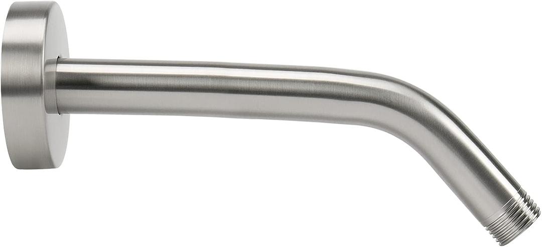 NearMoon Shower Arm with Flange, Made of 304 Stainless Steel Shower Extension Extender Pipe, Wall-Mounted for Fixed Bathroom Showerhead, Never Rust (10 Inch, Brushed Nickel)