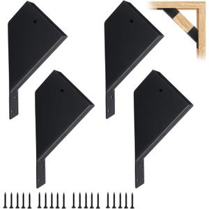 4 Pcs Pergola Brackets, 45-Degree Angle Bracket. Specially for Reinforcing Gazebos. Fits 2" x 4" Lumber. with Drainage Holes. Build a Stable Pergola Easily.