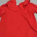 Haloumoning Girls Long Sleeve Shirts Crewneck Ruched Side Slim Fit Tops Ribbed Knit Casual Tee Shirt s Red 110