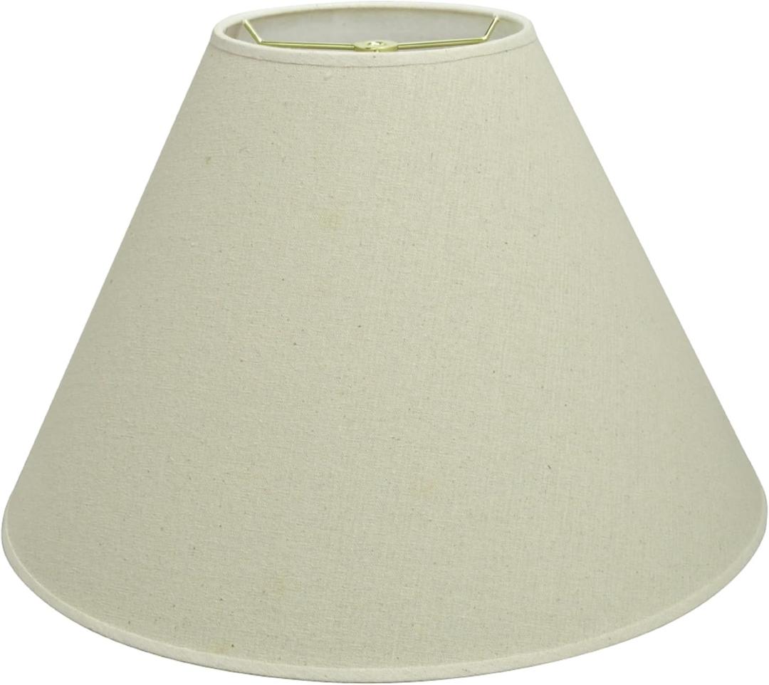 Aspen Creative 32023A Transitional Hardback Empire Shaped Spider Construction Lamp Shade in Beige, 18" wide (7" x 18" x 12 1/2")