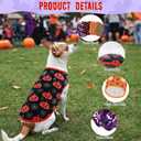 4-Pack Halloween Themed Dog Shirts Puppy Pumpkin Pattern Tank Tops Cute Skull Corn Candy Style Outfits for Small Boy Girl Puppy Festival Costume for Small Medium Dogs M