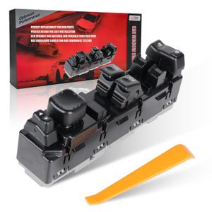 15883318 Front Driver Side Door Lock and Window Power Switch & Panel Assembly Compatible with 2003-2007 Chevrolet Silverado, 2003-2007 GMC Sierra, 920-023| Replaces# DWS-226