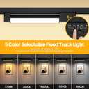 5 Color Linear H Track Lighting Heads Dimmable, Black 25W 2 Pack | H Type Track Light Heads, LED Track Lighting Fixtures Ceiling Spotlight, H Style Track Heads for H Track Lighting Rails