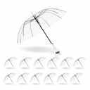 YQdlysel Clear Bulk Umbrellas，24pcs Transparent Umbrella for Wedding