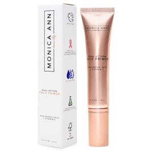 Dual-Action Face Primer - 15 mL | Hydrating Makeup Primer With Vitamin C & Hyaluronic Acid | Smoothing Translucent Matte Pore Minimizer | Foundation Primer For Any Skin Tone