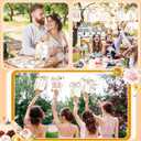 Estune 322 Pcs Bridal Shower Games Set for 50 Guests Includes Bingo, Scramble, Would She Rather, What's in Purse, Advice and Wishes Wedding Games Double Sided with Wooden Box, 20 Pencils(Fall in Love)