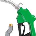 1'' NPT Automatic Fuel Nozzle with Fuel Hose Swivel & Hook, Auto Shut-Off Aluminum Alloy Diesel Nozzle Max Flow Rate 30 GPM, 19/16" (OD=30mm) Spout for Diesel, Gasoline, Biodies