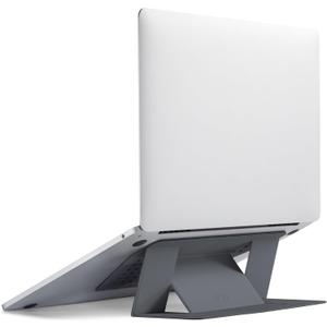MOFT Invisible Slim Laptop Stand, Adhesive And Reusable, Adjustable Perfect Viewing Angles, Compatible with Laptops Up to 15.6", Grey