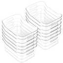 CiWiVOKi 11 Pack Clear Plastic Storage Bins, Acrylic Organizer and Containers with Handle for Pantry, Cabinet, Closet, Refrigerator, Freezer, Bathroom, Kitchen Under Sink Storage