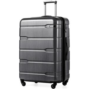 Coolife Large Checked Luggage Hardside Suitcase with Spinner Wheels, 28in
Expandable, Lightweight ABS+PC, Rolling Travel Suitcase with TSA Lock, Spinner Wheels, Durable Zipper, Charcoal