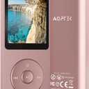 AGPTEK A02S 16GB MP3 Player, 70 Hours Playback Lossless Sound Music Player, Supports up to 128GB, Rose Gold