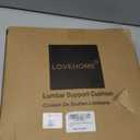 Lumbar Pillow for Chair and Car, Back Support for Office, Memory Foam Cushion with Mesh Cover - Black