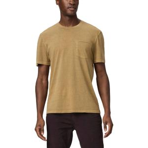 PAIGE Men's Ramirez Crew Neck Vintage Pocket Tee Shirt (Brown, L)