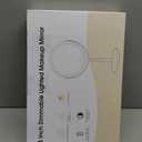 Lighted Makeup Mirror, 3000 mAh Rechargeable Double Sided Magnifying Vanity Mirror with 3 Colors, 1x/10x, 360 Rotation , Brightness Adjustable Magnification Cosmetic Light up Mirror, Women Gift (Chrome)