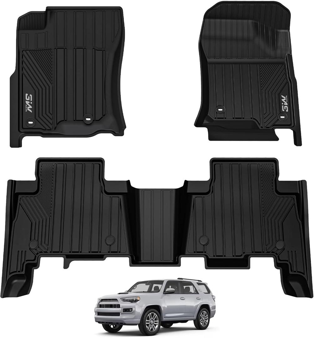 3W Floor Mats Fit for Toyota 4Runner 2013-2024/Lexus GX460 2014-2023, TPE All Weather Custom Fit Floor Liner for 4 Runner Accessories Car Mats(Fit 5 Seat/7 Seat) 3W Floor Mats Fit for Toyota 4Runner 2013-2024/Lexus GX460 2014-2023, TPE All Weather Custom Fit Floor Liner for 4 Runner Accessories Car Mats(Fit 5 Seat/7 Seat)