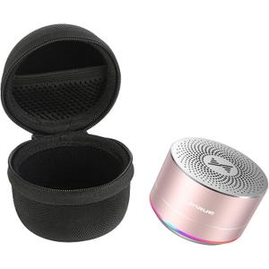LENRUE Portable Wireless Bluetooth Speaker with Built-in-Mic,Handsfree Call,AUX Line,HD Sound and Bass for iPhone Ipad Android Smartphone and More (Pink+case)