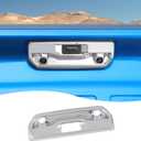 Hoolcar Tailgate Handle Cover Rear Door Handle Trim Compatible with 2019-2025 Chevrolet Silverado Texas Edition/Silverado LT 1500 Custom, Exterior Accessories, Chrome