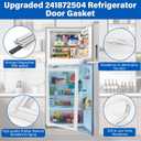Upgraded 241872504 Refrigerator Door Gasket Replacement Compatible with Electrolux Frigidaire FFTR1713LWA FFHT1713LQ, Unbent 4127 AP4316030 Fridge Seal Replace PS2331945 240542116 Freezer Gasket