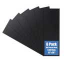 Kinlink Black ABS Plastic Sheet 12" x 36"x 0.06" Flexible Moldable Impact Strength and High Tensile 1/16" Thick (1.5mm) Abs Sheet Moldable Plastic DIY Materials for Home Decor and Handicrafts 6 Pack