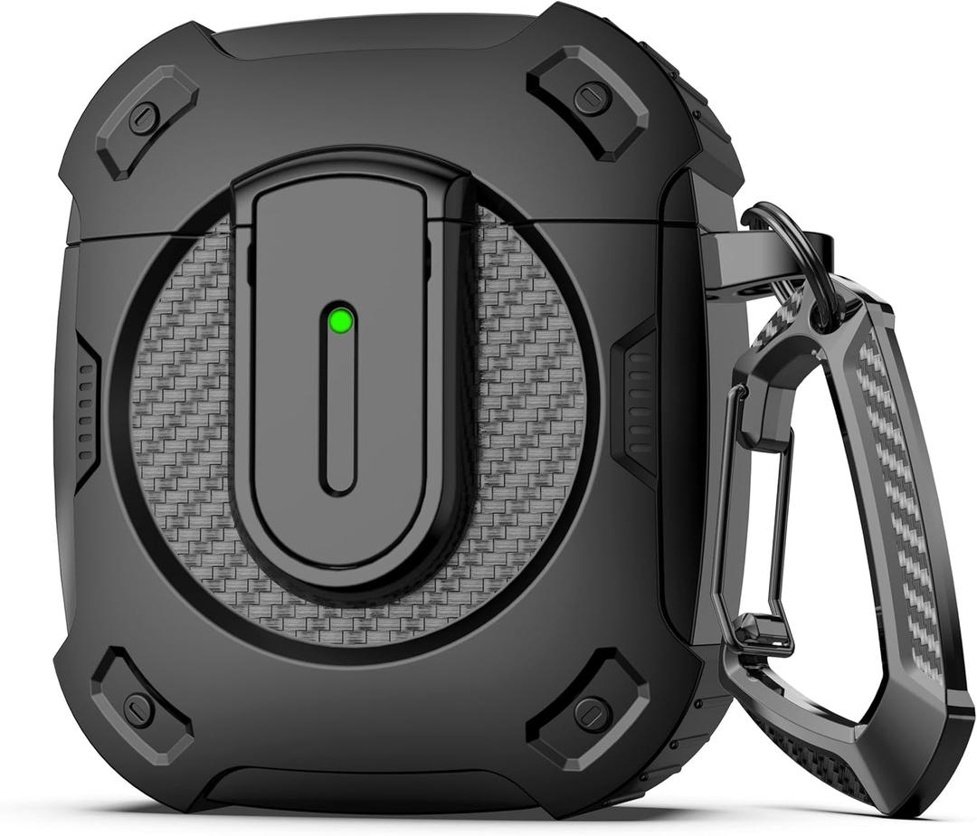 RFUNGUANGO for AirPods 2nd Generation tective case, 2024 New Space-Themed tective case. Compatible with Airpods 1/2 and, [Black] (AirPods 2 Case, A-Black)