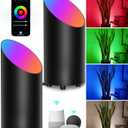 SUNVIE 2 Pack Smart Floor Can Light 5W RGBW Color Changing Uplighting Indoor Uplights 2700K6500K Up Lights Indoor Floor Spotlight for Plant Corner Wall Artwork, APP Control Alexa & Google Home, Black