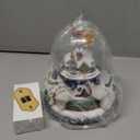 Musical Rotating Santa Claus Flying Over Village,Automatic Snowfall,Train, Christmas Snow Globe Music Box Gifts, for Women Wife Mom Girlfriend Daughter, Xmas Present,Plays 48 Classic Christmas Carols