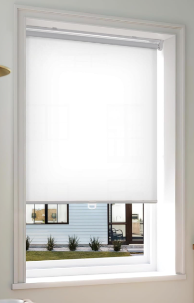 LazBlinds No Tools No Drill Cordless Roller Shades, Light Filtering Roller Blinds for Windows, Thermal Insulated UV Protection Roll Up Window Blinds and Shases, 31'' W x 72'' H, White