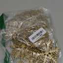 36pcs Gold Snowflake Ornaments Christmas Tree Decorations, Glitter Plastic Snow Flakes Christmas Ornaments in 5 Patterns for Tree Garland Indoor Outdoor Winter Wonderland Decor