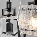 Modern Pendant Lights Kitchen Island 2 Pack Matte Black Pendant Lights Water Ripple Glass Square Pendant Lighting Over Island Hanging Pendant Light Fixtures for Kitchen Dining Room Hallway Foyer