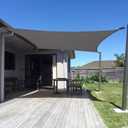 SUNNY GUARD Sun Shade Sail 6.5/8/10/12/16/20 Rectangle UV Block Sunshade for Backyard Yard Deck Patio Garden Outdoor Activities and Facility,10' x 13' Dark Grey(We Make Custom Size)