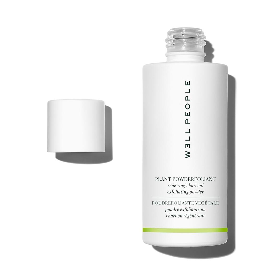 Well People Plant Powderfoliant Renewing Charcoal Exfoliating Powder, Exfoliant For Brightening & Softening Your Complexion, Vegan & Cruelty-free