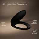 KOHLER CACHET Nightlight Soft Close Toilet Seat Elongated, ReadyLatch, Grip-Tight Hardware, Black