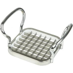 French Fry Cutter By Home Basics, French Fry Cutter Stainless Steel French Fry Slicer | With Easy Grip Handles,Silver