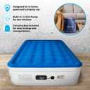 SoundAsleep Products Dream Series Luxury Air Mattress, ComfortCoil Technology, Built-in High Capacity Pump for Home, Camping- Double Height, Adjustable, Inflatable Blow Up, Portable (Queen Size)